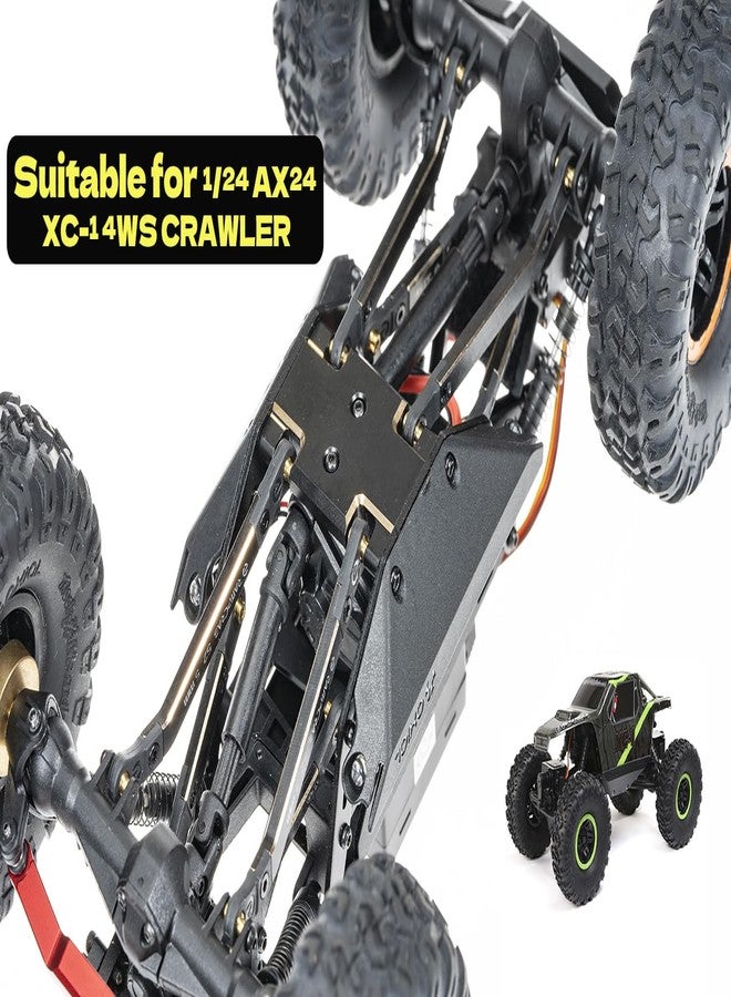 RampCrab High Clearance 4 Links Set for AX24, Brass Links Set, Upgrade Parts for AX24 XC-1, Axial 1/24 RC Crawler Car Upgrade Accessories, 8Pcs, Black Coating - Image 5